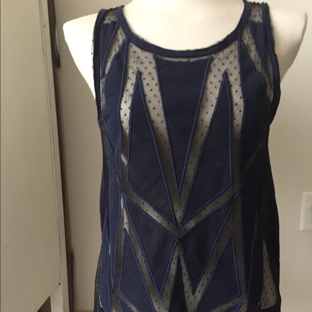 Blue dressy tank